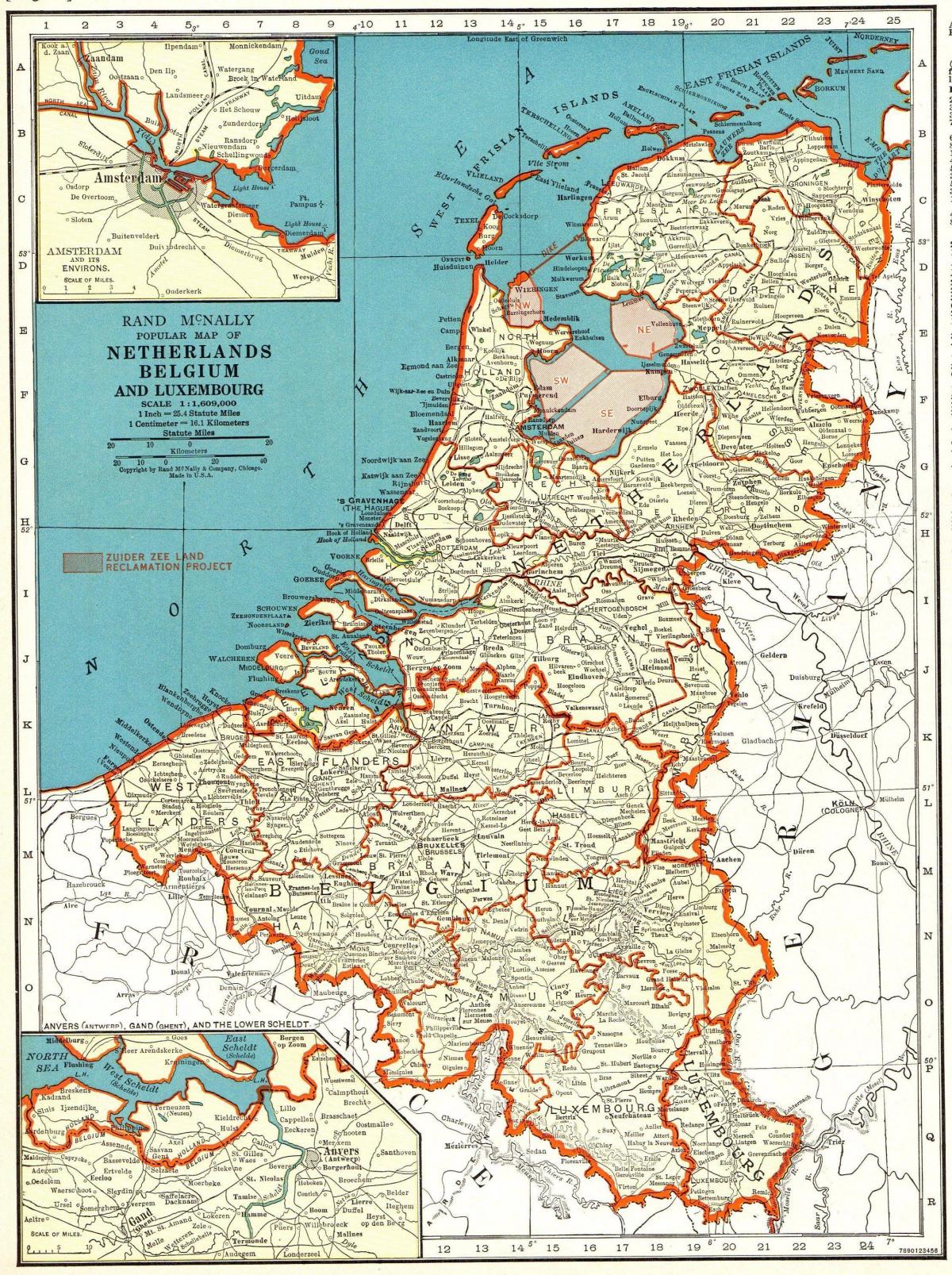 Mapa histórico de los Países Bajos