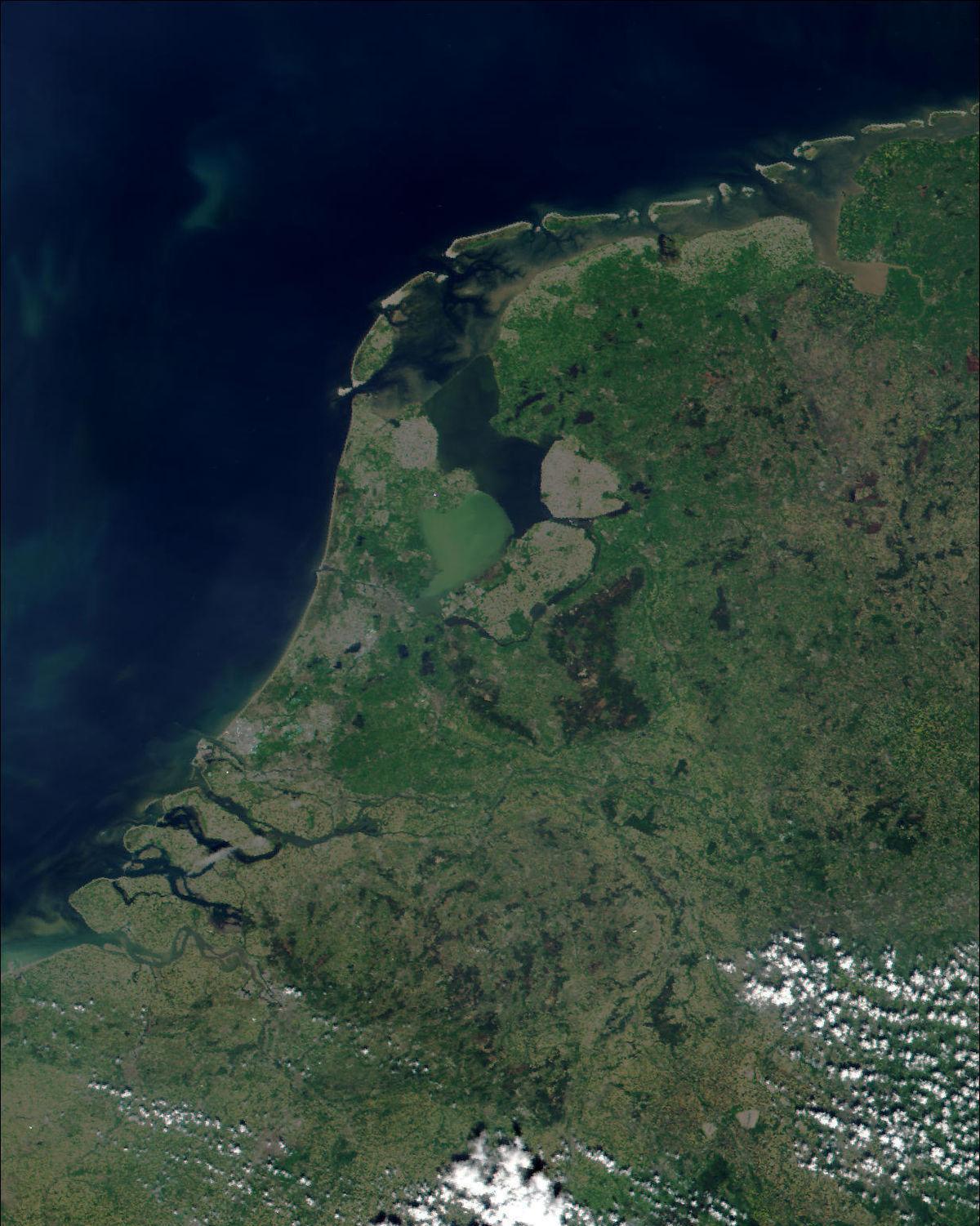 Mapa de vista del cielo de Holanda