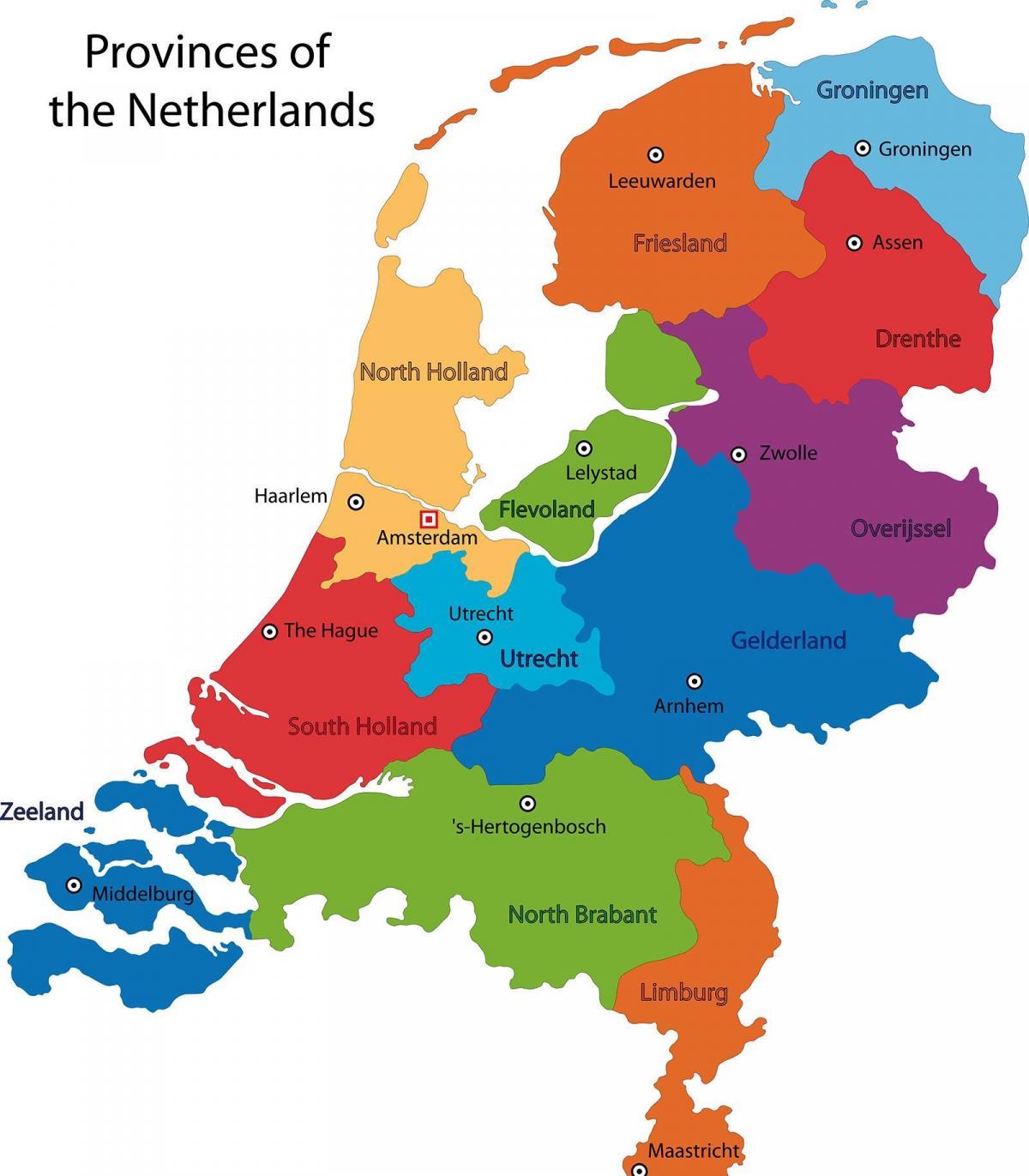 Mapa del estado de los Países Bajos