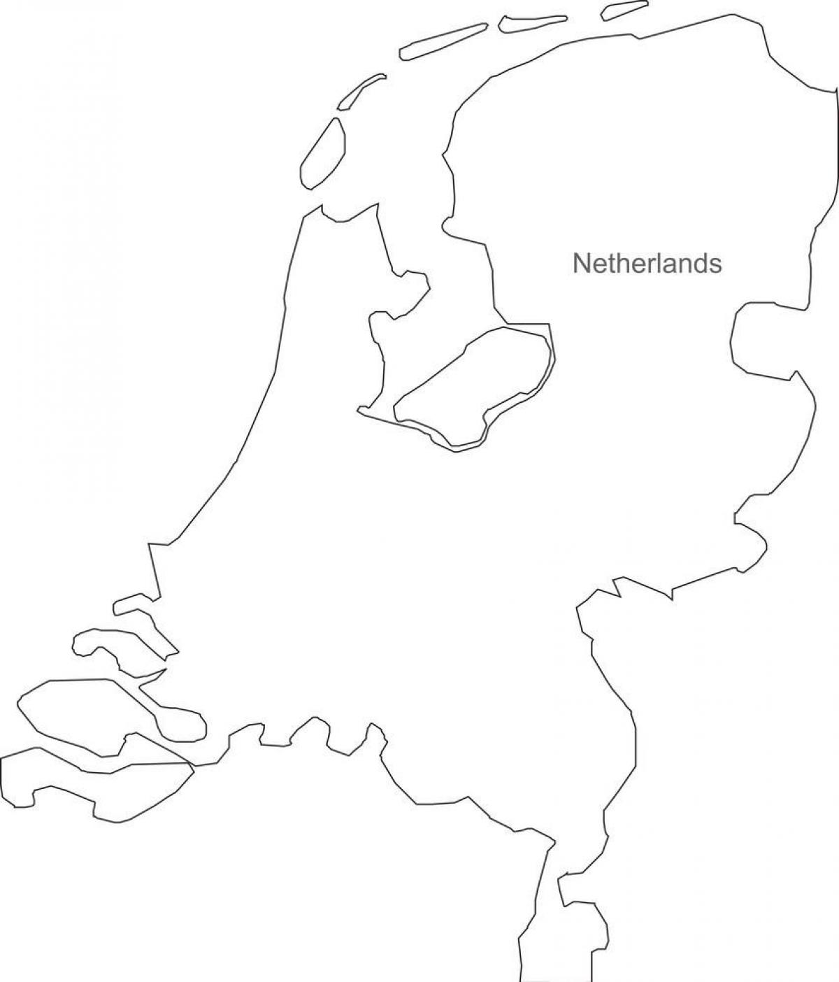 Mapa de los contornos de los Países Bajos