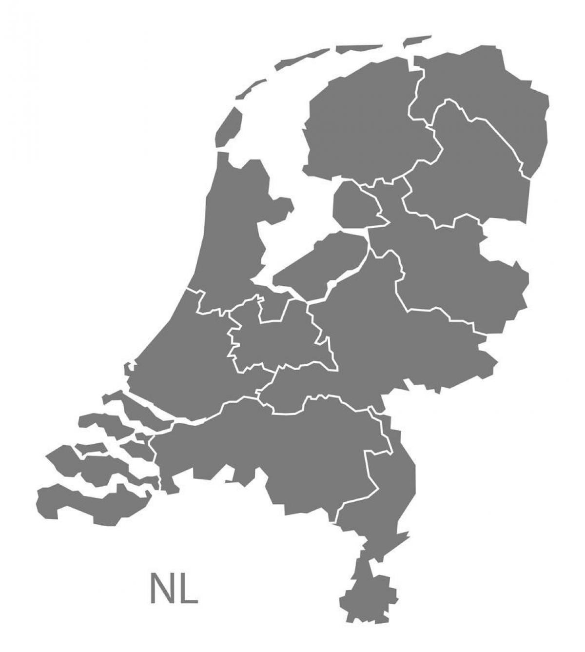 Mapa vectorial de los Países Bajos